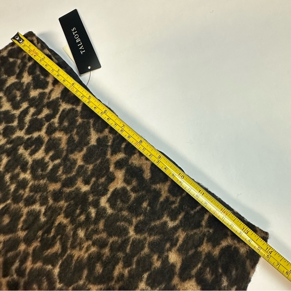 Talbots Leopard Print Pencil Skirt Wool Blend Size 2P Petite NWT - Picture 4 of 10